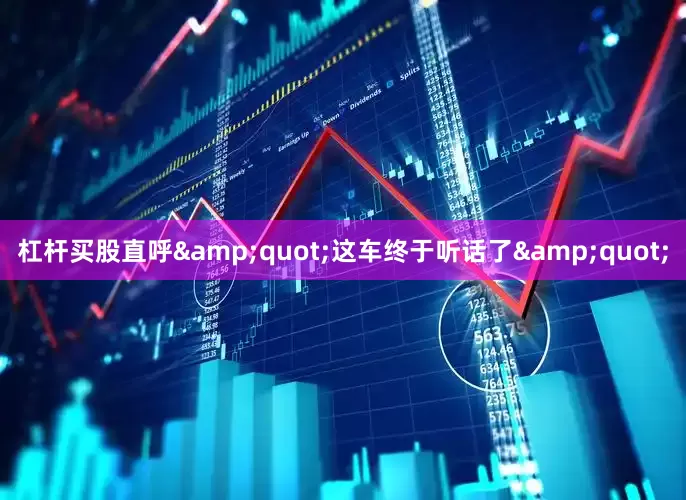 杠杆买股直呼&quot;这车终于听话了&quot;