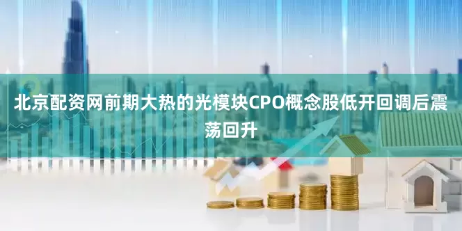 北京配资网前期大热的光模块CPO概念股低开回调后震荡回升
